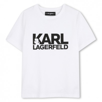 Детска тениска Karl Lagerfeld за момче с апликация надпис